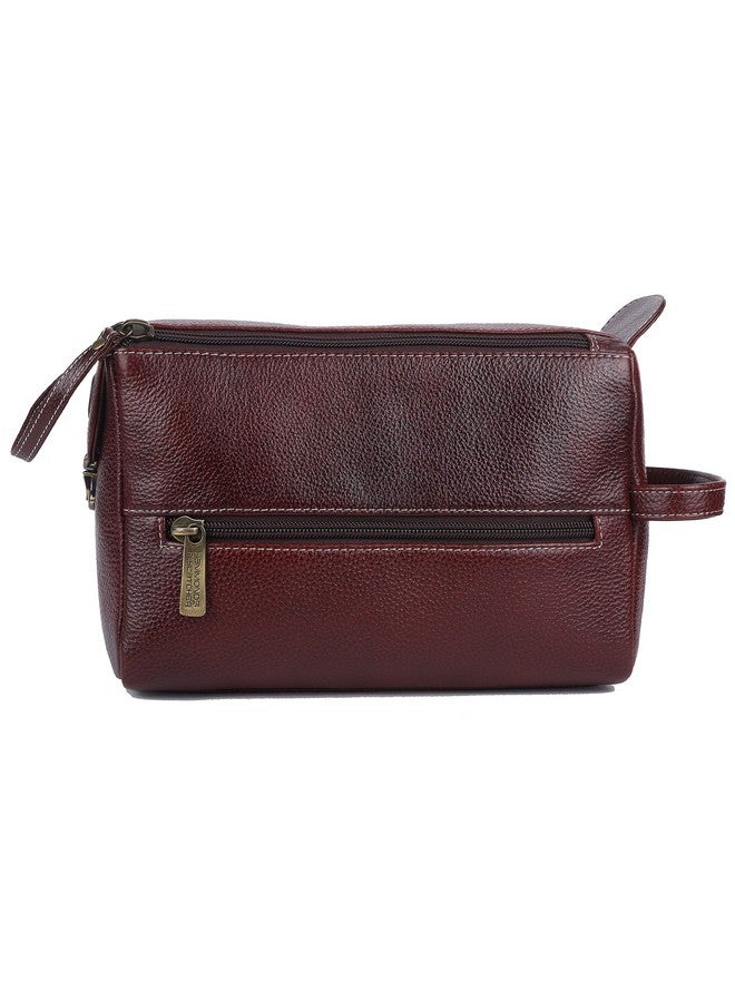  هاموندز فلاي كاتشر حقيبة أدوات الزينة الجلدية الأصلية HAMMONDS FLYCATCHER للرجال والنساء - مجموعة تنظيم السفر مع جيوب متعددة - حقيبة أدوات الزينة الرجالية البنية - حقيبة أدوات الزينة الأنيقة للسفر/مجموعة أدوات الحلاقة للرجال - 12 سم - Image 2