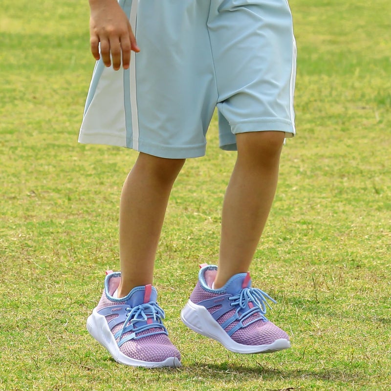 RUNSIDE Boys Girls Tennis Shoes Kids Lightweight Breathable Sneakers Lace-up Running Athletic Shoes for Toddler/Little Kid/Big Kid Purple - Image 3