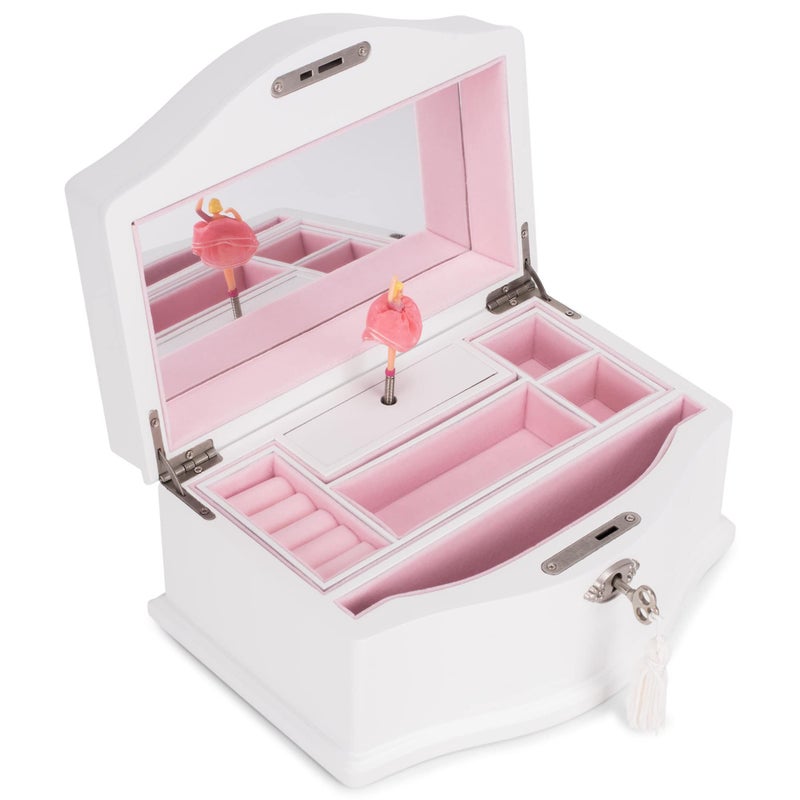 Cottage Garden Cottage Garden Ballerina 9 inch Wood Musical Jewelry Box Plays Tune Swan Lake 