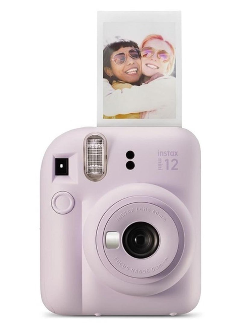Instax mini 12 instant film camera, auto exposure with Built-in selfie lens, Lilac Purple - Image 1