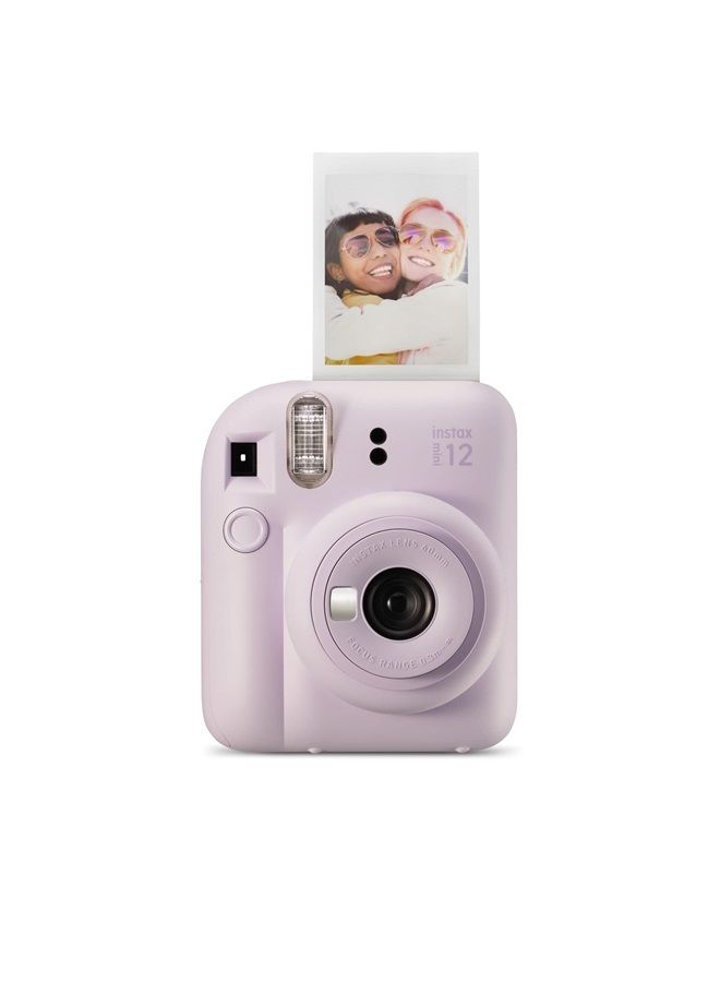 Instax mini 12 instant film camera, auto exposure with Built-in selfie lens, Lilac Purple  - Image 1