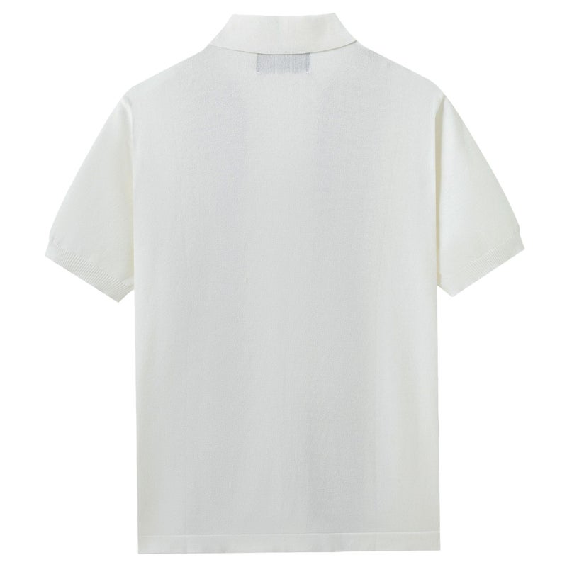 Men's Striped Knit Polo Shirt Summer Casual - Image 3