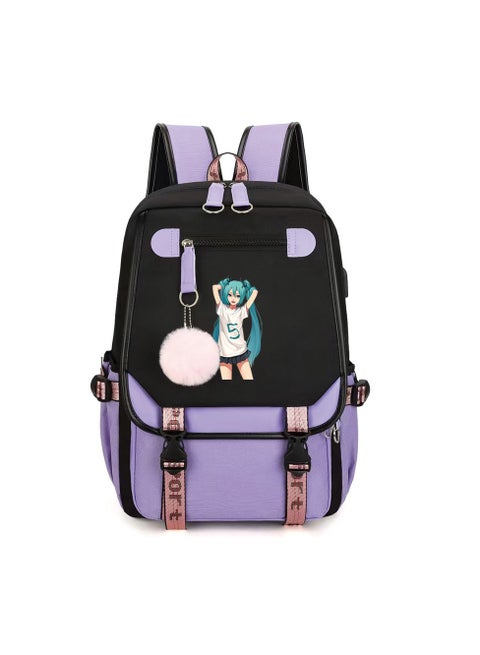 Student creative pattern backpack three-piece set 3D butterfly series men's and women's large-capacity computer backpack combination,21- Three-piece set - 4 - 116