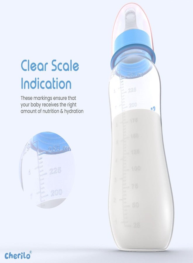 Cherilo Feeding Bottle for New Born | 250ml Anti-Colic Slim Neck BPA-Free Design Feeding Bottle for 1+ Year Baby Upto 3 Years | Funny Elephant Style with Soft Silicone Nipple & Leak-Resistant Cap - Image 2