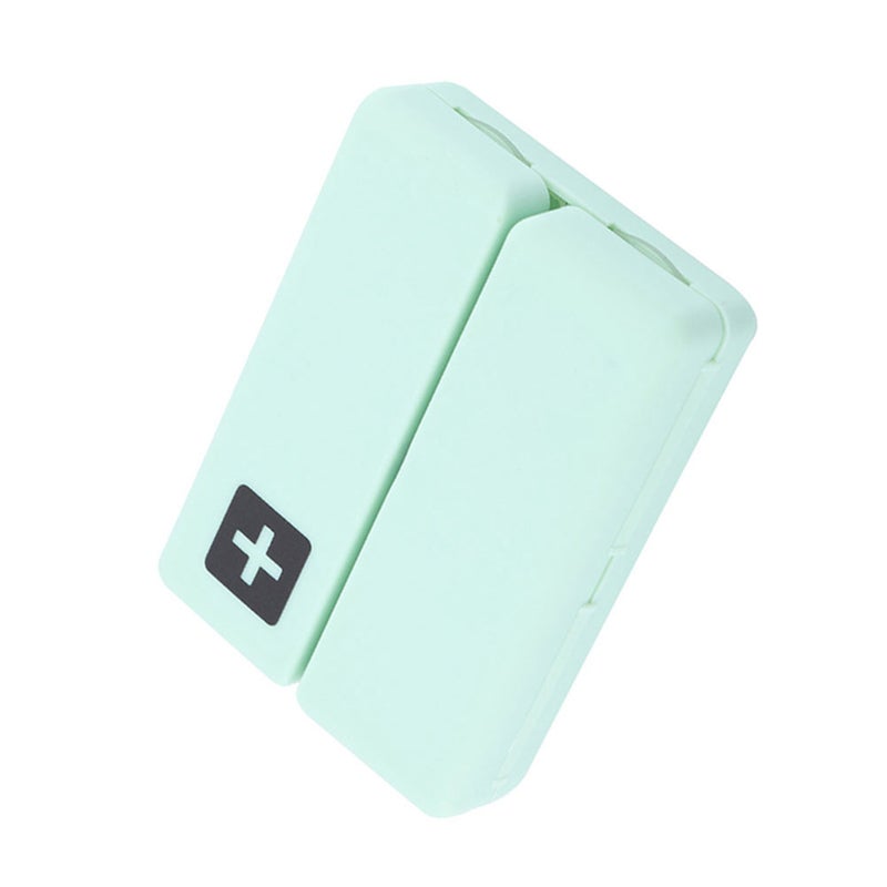 Foldable Pill Case: Green 7-Compartment Magnetic Design - BPA-Free Food-Grade PP Material Portable Pill Organizer for Travel Daily Use - Image 3