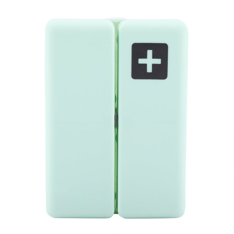 Foldable Pill Case: Green 7-Compartment Magnetic Design - BPA-Free Food-Grade PP Material Portable Pill Organizer for Travel Daily Use - Image 4