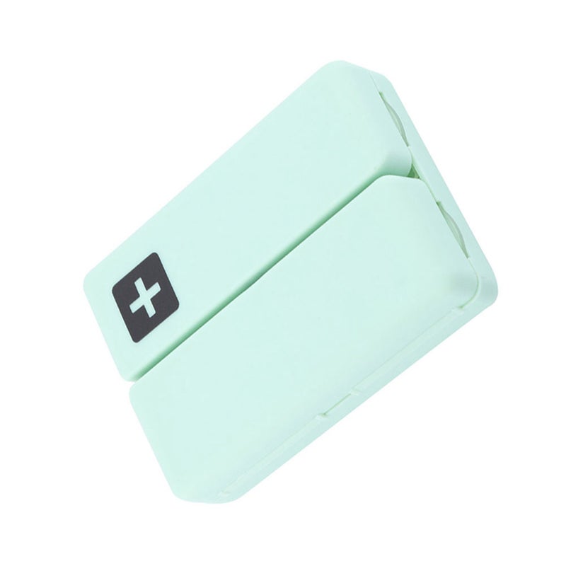 Foldable Pill Case: Green 7-Compartment Magnetic Design - BPA-Free Food-Grade PP Material Portable Pill Organizer for Travel Daily Use - Image 5