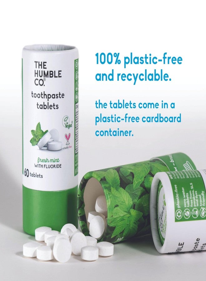The Humble Co. أقراص معجون الأسنان بالنعناع من The Humble Co.، 3 عبوات - أقراص معجون أسنان مضادة للتسوس بالفلورايد مع مكونات طبيعية بالكامل، تركيبة مطورة من قبل أطباء الأسنان - نباتية، خالية من SLS، خالية من البلاستيك (نعناع، 180 حبة) - Image 4