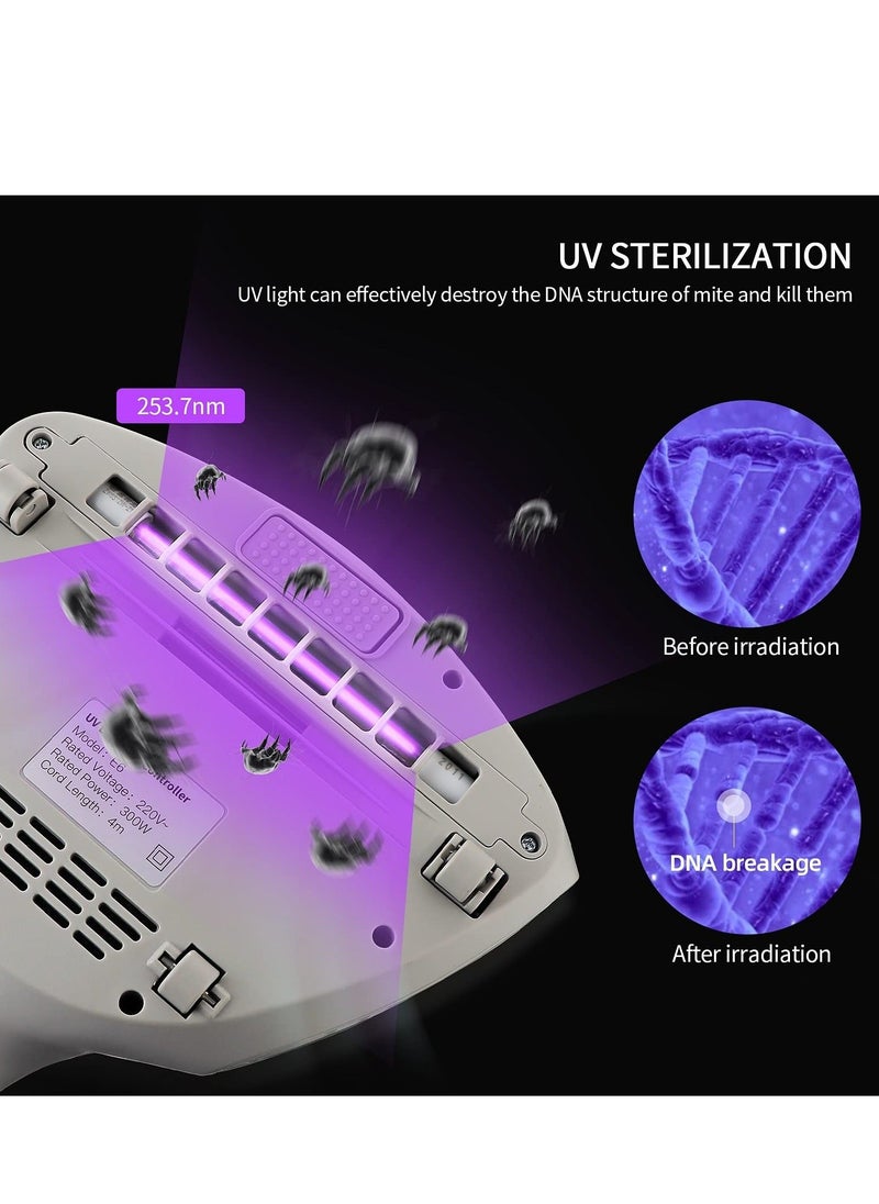 Generic - Bed Mites Collector, Handheld Portable Uv Mite Remover Strong Suction Power Can Efficiently Clean Mattresses, Pillows, Sofas and Carpets - Image 1