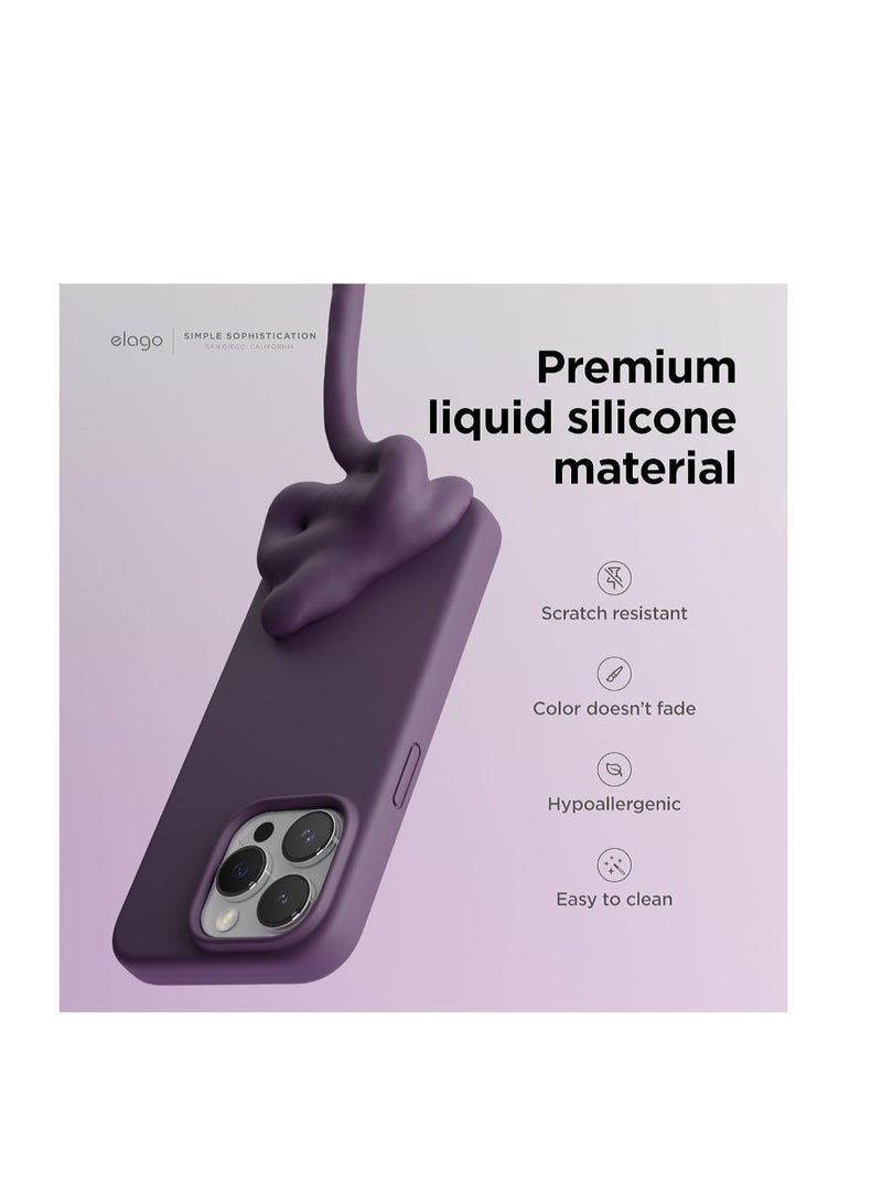 فيسوس iPhone 15 Pro Max Case ، علبة السيليكون السائل ، غطاء واقي كامل للجسم ، مقاوم للصدمات ، علبة هاتف رفيعة ، بطانة الألياف الدقيقة الناعمة المضادة للخلع ، 6.7 بوصة (أرجواني عميق) - Image 2