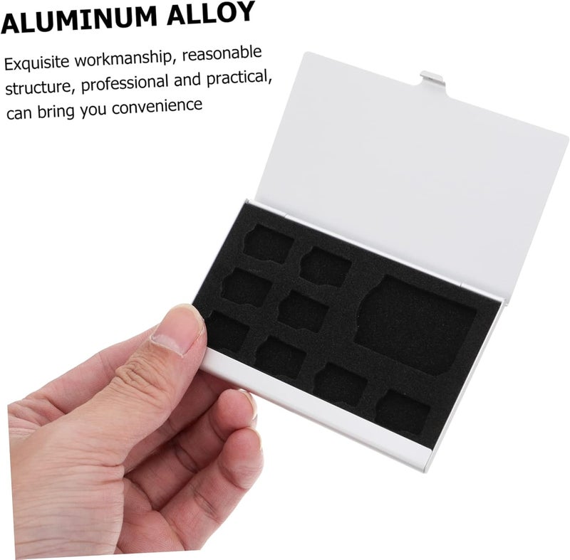 Memory Case for Micro Cards Aluminum Alloy Memory Holder 9 Slots Waterproof Organizer for Storage Compatible Cameras and Computers - Image 3