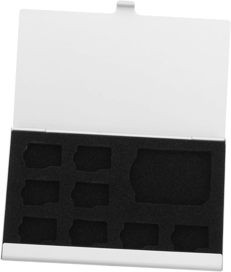 Memory Case for Micro Cards Aluminum Alloy Memory Holder 9 Slots Waterproof Organizer for Storage Compatible Cameras and Computers - Image 1
