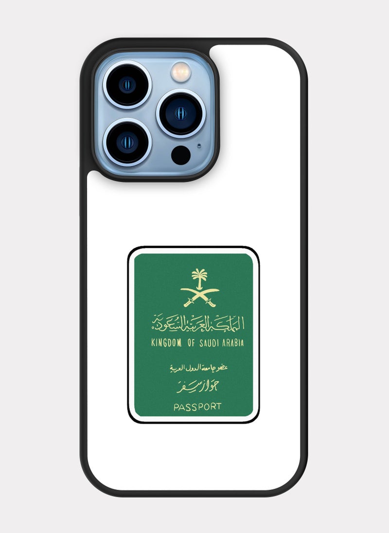 PXLAAT iPhone 13 Pro case cover Saudi Arabis Passport  - Image 1