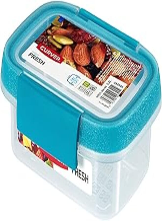 Curver Smart Fresh Food Container, 0.21 Liter - Transparent and Blue