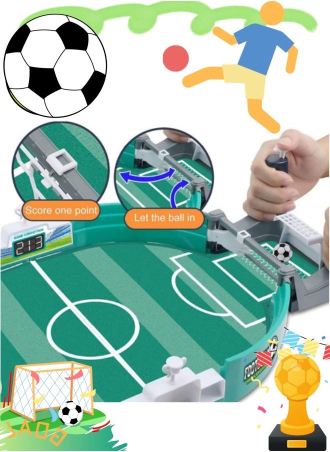 Mini Table Soccer Game, Mini Tabletop Soccer Game with 2 Balls,  Football Table Interactive Game, Desktop Sports Board Game for Adults Kids Family Game