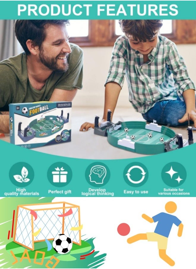 Mini Table Soccer Game, Mini Tabletop Soccer Game with 2 Balls,  Football Table Interactive Game, Desktop Sports Board Game for Adults Kids Family Game