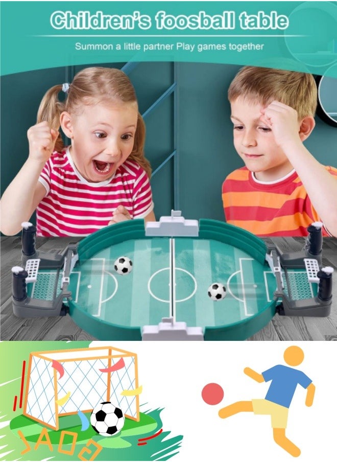 Mini Table Soccer Game, Mini Tabletop Soccer Game with 2 Balls,  Football Table Interactive Game, Desktop Sports Board Game for Adults Kids Family Game