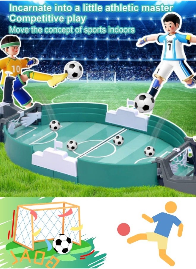 Mini Table Soccer Game, Mini Tabletop Soccer Game with 2 Balls,  Football Table Interactive Game, Desktop Sports Board Game for Adults Kids Family Game
