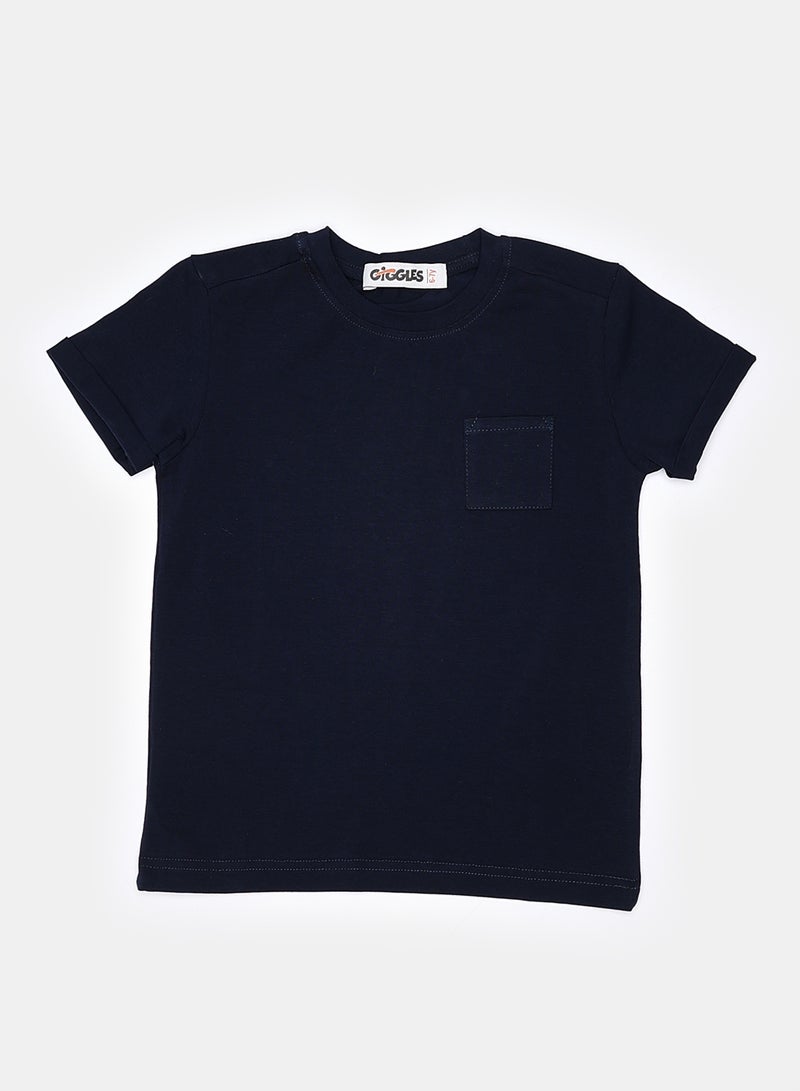 giggles T.SHIRT BASIC Navy Kids Boys - Image 1