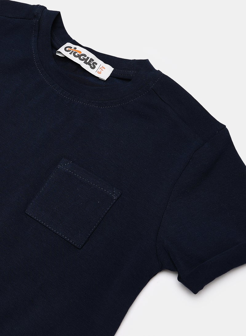 giggles T.SHIRT BASIC Navy Kids Boys - Image 3