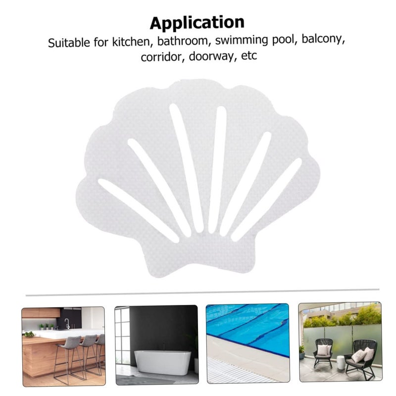 Non Slip Shower Stickers 12pcs Transparent Bathroom Safety Strips 9 5X7 5CM - Image 4