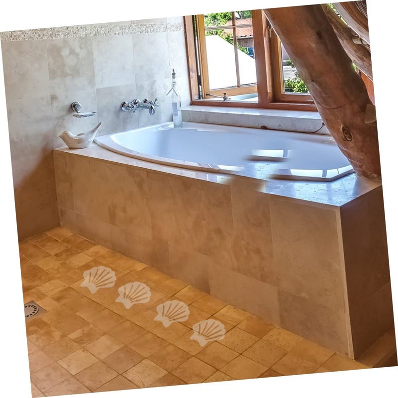 Non Slip Shower Stickers 12pcs Transparent Bathroom Safety Strips 9 5X7 5CM - Image 3