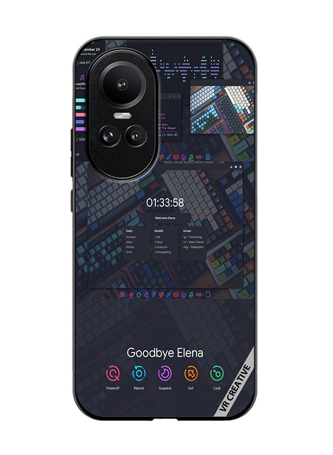 VR CREATIVE Protective Case Cover For Oppo Reno 10 Goodbye Elena Design Multicolour - Image 1
