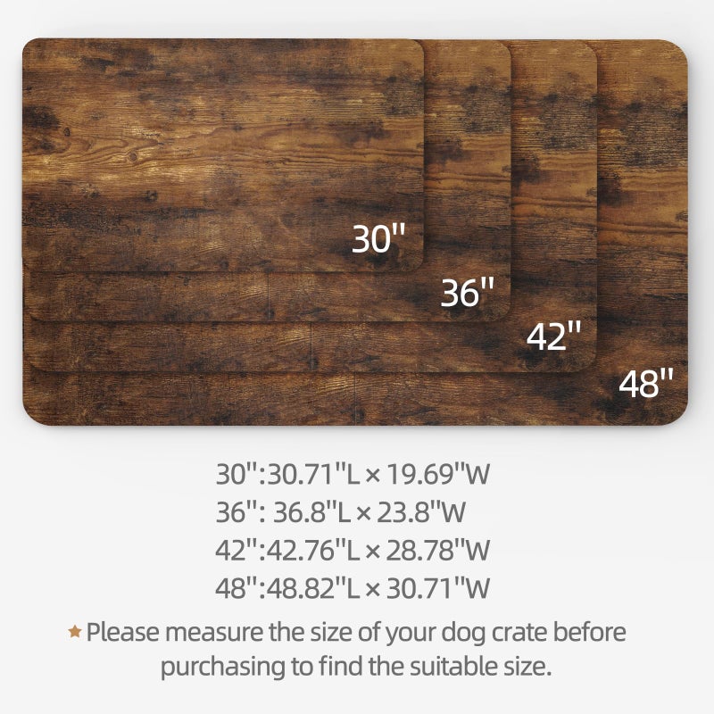 GooComfy Dog Crate Topper for 48'' Dog Cage, Dog Kennel Topper Wood Countertop, Foldable Dog Crate Table Top (Crate Not Include) - Image 5
