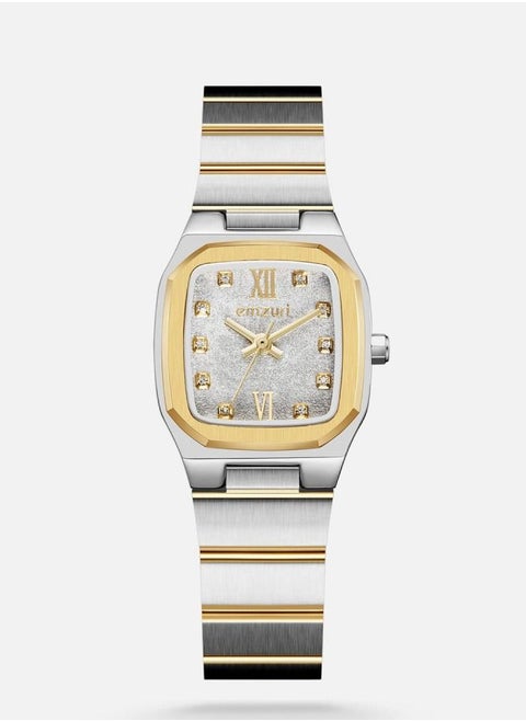 A classy women's watch in silver and gold