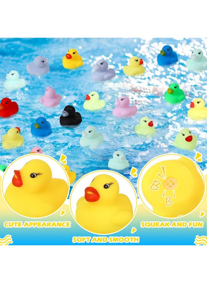 Seematn 600 Pieces Mini Rubber Duck in Bulk Bath Toys Set Bulk Mini Colorful Ducks Baby Shower Toy Birthday Party Decorations Favors Gift Summer Beach Pool Activity Carnival Game - Image 3