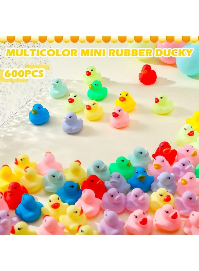 Seematn 600 Pieces Mini Rubber Duck in Bulk Bath Toys Set Bulk Mini Colorful Ducks Baby Shower Toy Birthday Party Decorations Favors Gift Summer Beach Pool Activity Carnival Game - Image 4