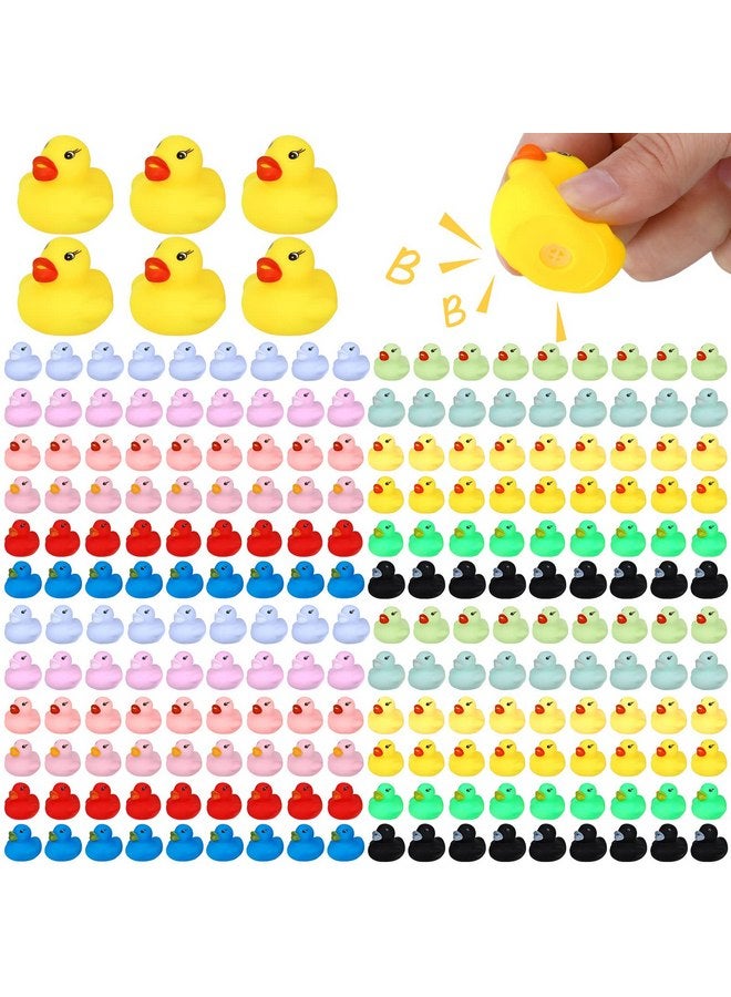 Seematn 600 Pieces Mini Rubber Duck in Bulk Bath Toys Set Bulk Mini Colorful Ducks Baby Shower Toy Birthday Party Decorations Favors Gift Summer Beach Pool Activity Carnival Game - Image 1