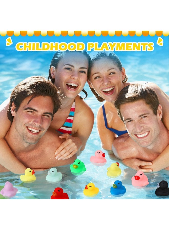 Seematn 600 Pieces Mini Rubber Duck in Bulk Bath Toys Set Bulk Mini Colorful Ducks Baby Shower Toy Birthday Party Decorations Favors Gift Summer Beach Pool Activity Carnival Game - Image 5