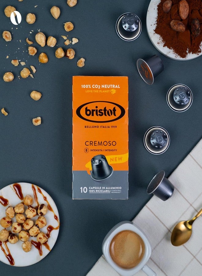 Bristot Cremoso Aluminium Capsules – Compatible with Nespresso Original Line Machines – Medium Roast – 100% Recyclable – Pack of 10 - Image 5