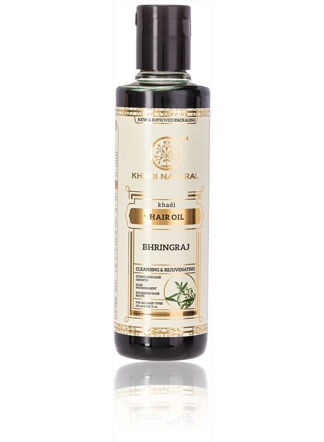 Khadi Natural Bhringraj Herbal Hair Oil - 210ml - Image 1