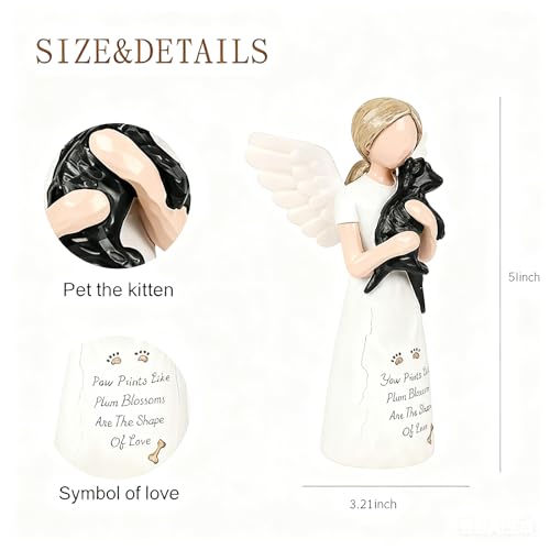 O-FarFarm Dog Memorial Sympathy Gift for Loss of Pet, Comforting Bereavement Memorial for Grieving Dog Owners, Hand-Painted Figure，Resin Angel Statues，Garden or Home Memorial Display - Image 3