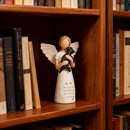O-FarFarm Dog Memorial Sympathy Gift for Loss of Pet, Comforting Bereavement Memorial for Grieving Dog Owners, Hand-Painted Figure，Resin Angel Statues，Garden or Home Memorial Display - Image 5