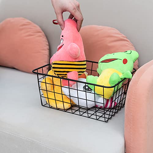 JUNCHU CHERRY Wire Kitchen Storage Basket 5 Packs,Perfect Pantry Organization Accessories Basket,Laundry,Countertop Organization,Suitable for Kitchen,Bathroom,Bedroom,Tabletop,Stackable,Black - Image 5
