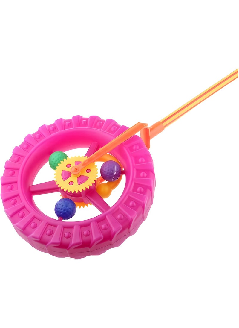 MAGIC VAULT Pull Push Along Toy For Kids,Supports Walking,Toddlers Coulourful & Attractive Wheel Toy With A Moving Effect Sound.(Purple)  - Image 2