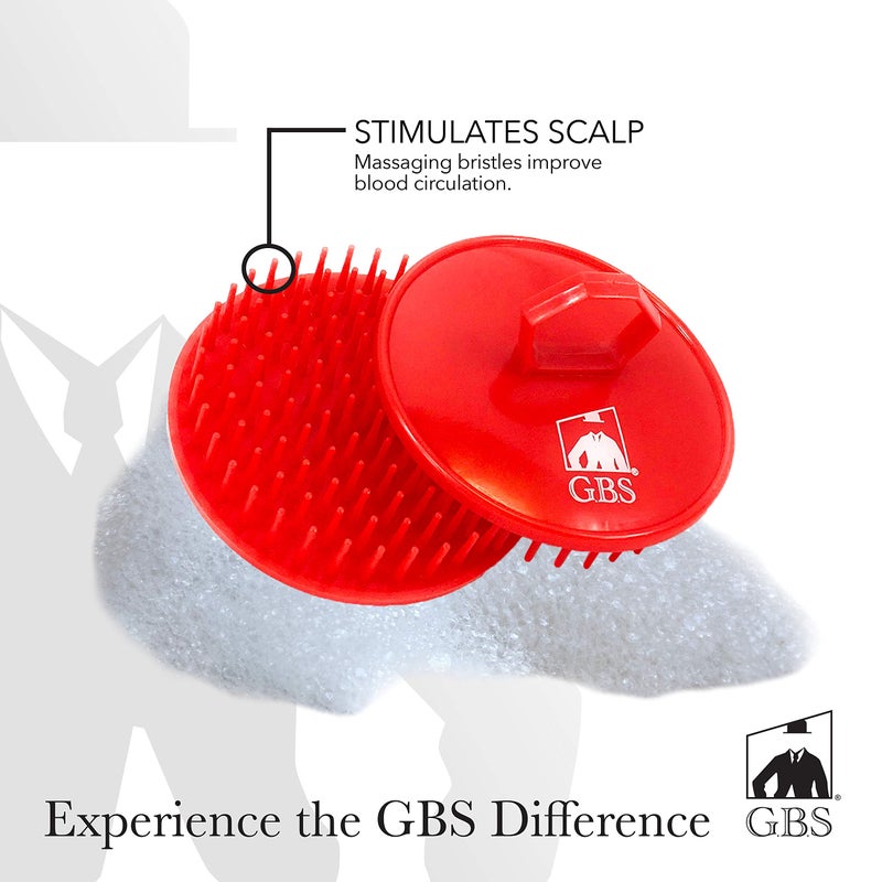 G.B.S Dandruff Cleaning Hair Scalp Brush, Red, Pack of 2 - Image 3