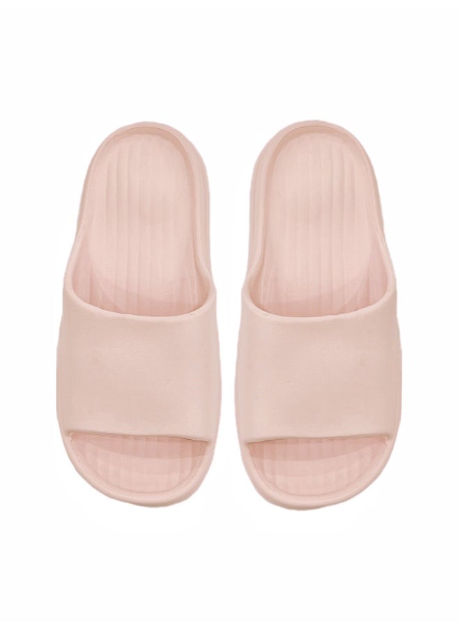 Miniso MINISO Puff Series Women's Bathroom Slippers – Ultra-Lightweight, Quick-Dry, Non-Slip EVA Comfort, Soft Cushioned Sole, Indoor and Shower Wear, Pink (Size 37-38) 