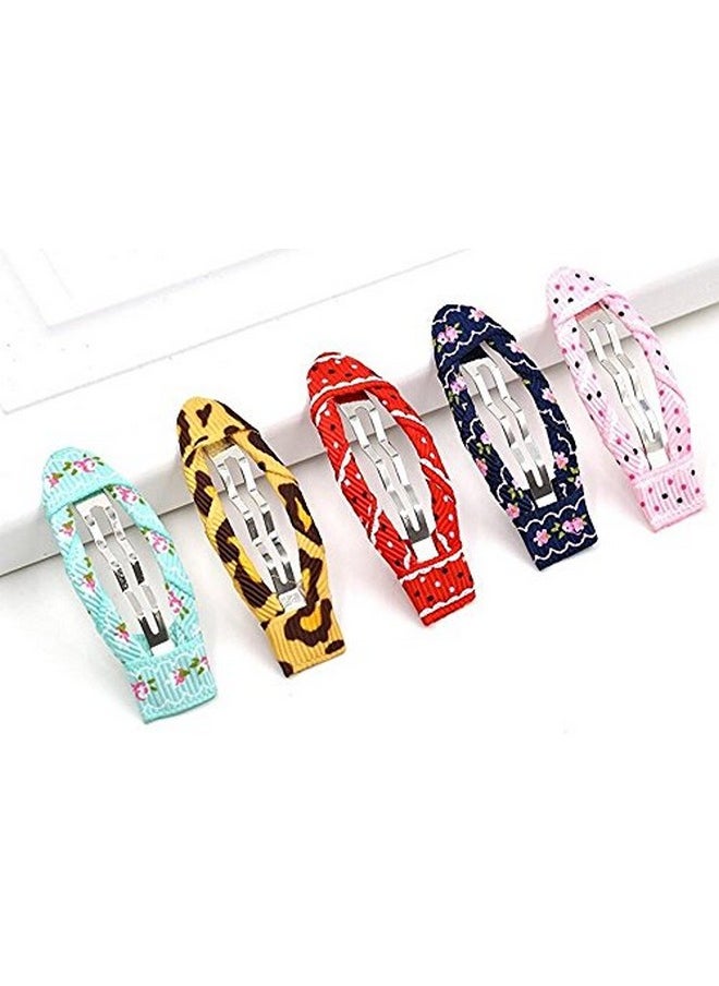 Liasun 40pcs/pack 2 Inch No Slip Snap Hair Clips Ribbon Wrapped Barrettes for Girls Toddlers Kids Women Accessories(Pairs 40pcs/set)  - Image 5