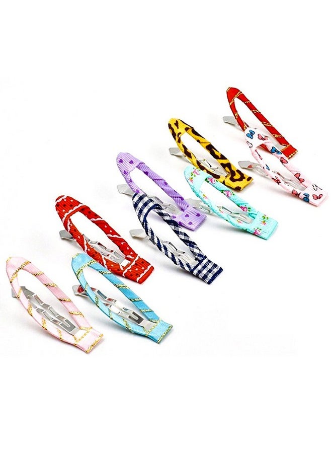 Liasun 40pcs/pack 2 Inch No Slip Snap Hair Clips Ribbon Wrapped Barrettes for Girls Toddlers Kids Women Accessories(Pairs 40pcs/set)  - Image 4