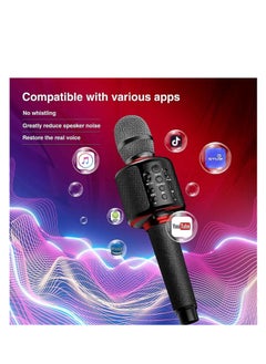 Furtey Karaoke Microphone Wireless Bluetooth with Dual Singing Function Portable Handheld with Speaker Singing for Birthday Home KTV Party Gift of Kids Adults  - Image 5