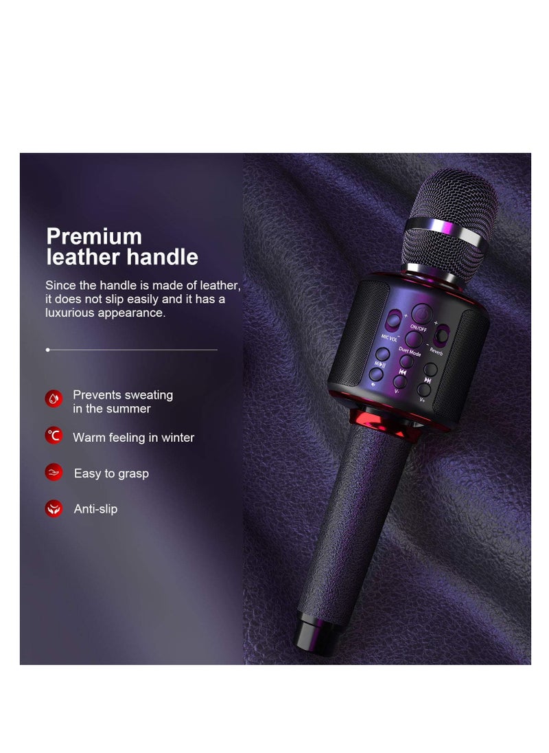 Furtey - Karaoke Microphone Wireless Bluetooth with Dual Singing Function Portable Handheld with Speaker Singing for Birthday Home KTV Party Gift of Kids Adults - Image 1
