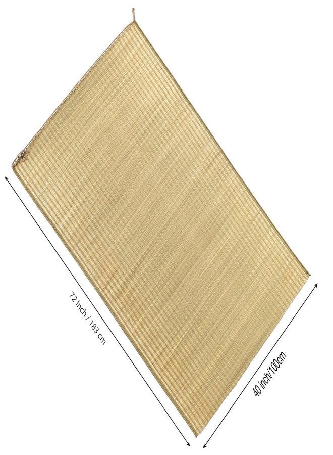 ORRIC Natural Jute Single Layered Chatai Madur Kusha Grass Mat Korai Pai Organic Yoga Mat As Floor Mat (40 X 72) - Image 2