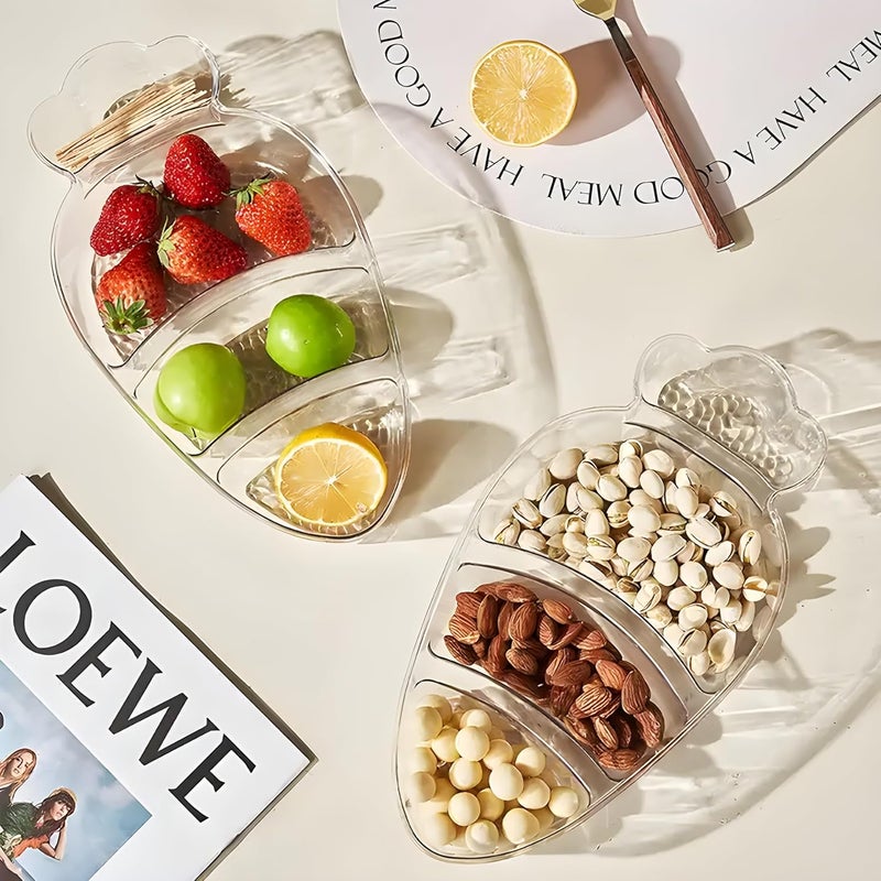 Breewell Candy Dish Pattern Dry Fruit Tray Plate with Kitchen Storage Container Stylish and Unique Serving Bowls with Tray Container for Home and Office and Party 2 Pcs - Image 5