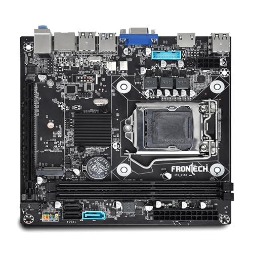 FRONTECH H81 Chipset Motherboard with 2 x DDR3 RAM Slots LGA1150 Supports | 2 x USB 3.0, 6 x USB 2.0 | 3 x SATA Slots | NVME Slots| 1 x PCIE x 16| 1 x HDMI| 1 x VGA (FT-0490, Black) - Image 1