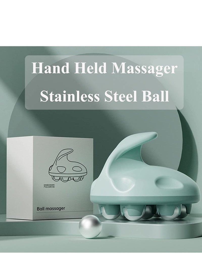 Generic - Portable Handheld Full Body Massager with 360-Degree Roller Ball for Muscle Pain Relief in Back, Neck, Shoulders, and Legs - Ideal for Home Use (Green) - Image 1
