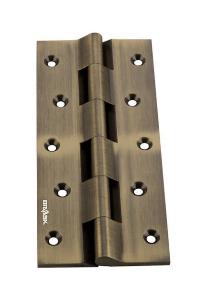 BRASK Brass Railway Hinges 6" x 1.1/4" x 5/32 (150 mm x 32 mm x 4 mm) Heavy Duty Brass Door Hinges (Antique Brass, 1) - Image 1